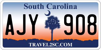 SC license plate AJY908