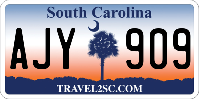 SC license plate AJY909