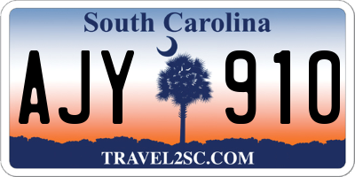 SC license plate AJY910