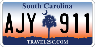 SC license plate AJY911