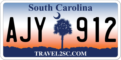 SC license plate AJY912