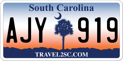 SC license plate AJY919
