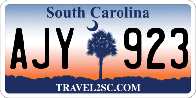 SC license plate AJY923