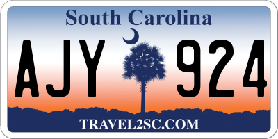 SC license plate AJY924