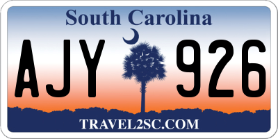 SC license plate AJY926