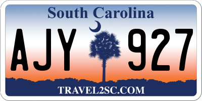 SC license plate AJY927