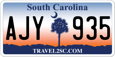SC license plate AJY935