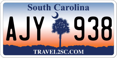 SC license plate AJY938
