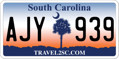 SC license plate AJY939
