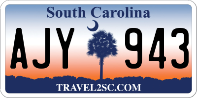 SC license plate AJY943