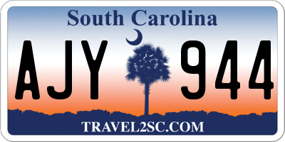 SC license plate AJY944