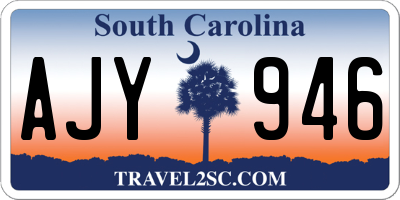 SC license plate AJY946