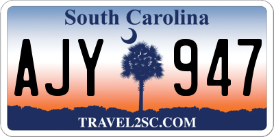 SC license plate AJY947