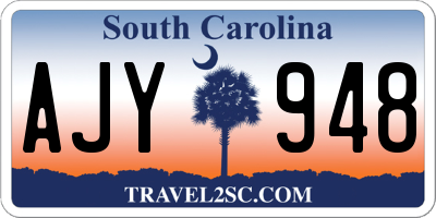 SC license plate AJY948