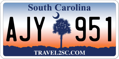 SC license plate AJY951
