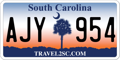 SC license plate AJY954