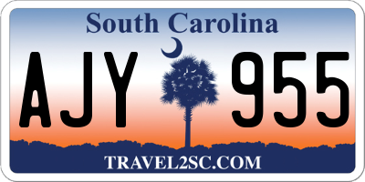 SC license plate AJY955