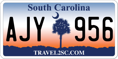 SC license plate AJY956