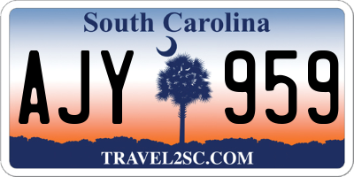 SC license plate AJY959