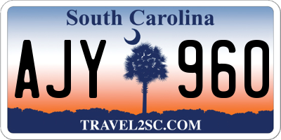 SC license plate AJY960