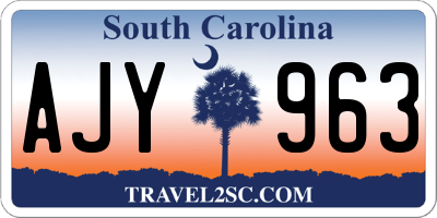 SC license plate AJY963