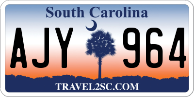 SC license plate AJY964