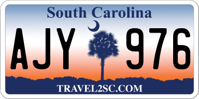 SC license plate AJY976