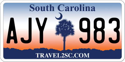 SC license plate AJY983