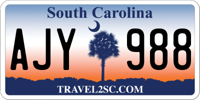 SC license plate AJY988