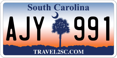 SC license plate AJY991