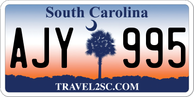 SC license plate AJY995