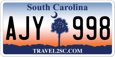 SC license plate AJY998