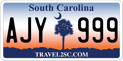 SC license plate AJY999