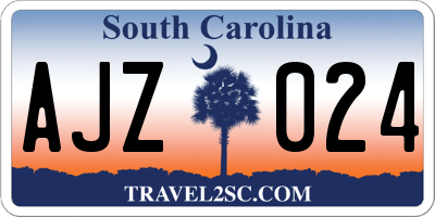 SC license plate AJZ024