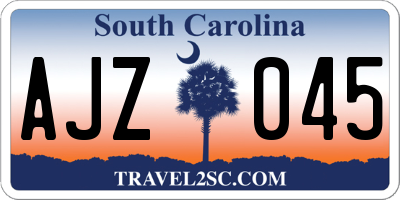 SC license plate AJZ045