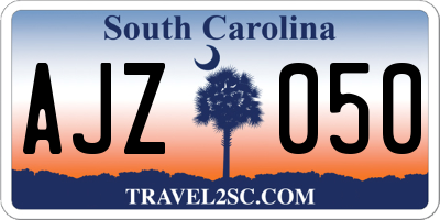 SC license plate AJZ050