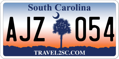 SC license plate AJZ054