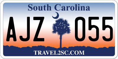 SC license plate AJZ055