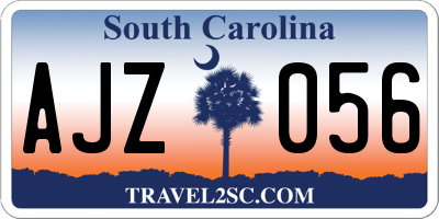 SC license plate AJZ056