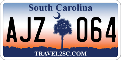 SC license plate AJZ064