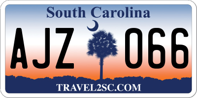SC license plate AJZ066