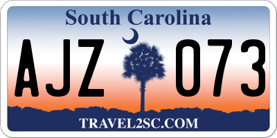 SC license plate AJZ073