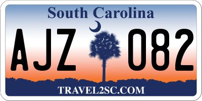 SC license plate AJZ082