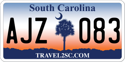 SC license plate AJZ083