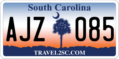 SC license plate AJZ085