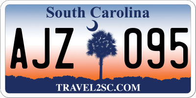 SC license plate AJZ095