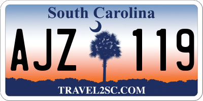 SC license plate AJZ119
