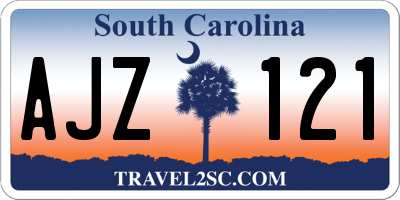 SC license plate AJZ121