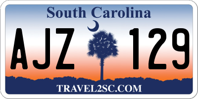 SC license plate AJZ129