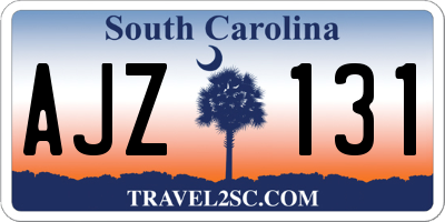 SC license plate AJZ131